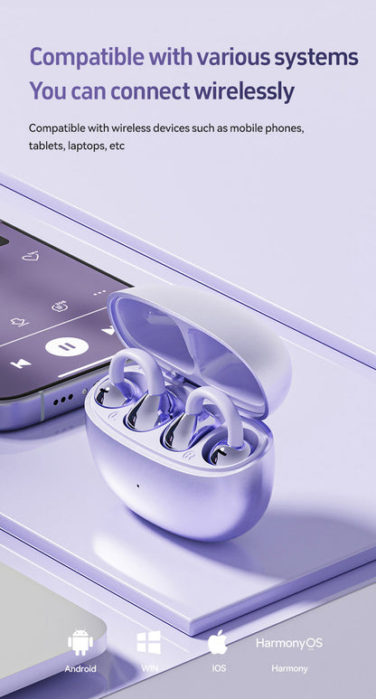 M108 Wireless Open End Earphones Bluetooth 5.4 Headphones Noise Cancelling Comfort Fit 72H Playtime Dolby Atmos Gaming