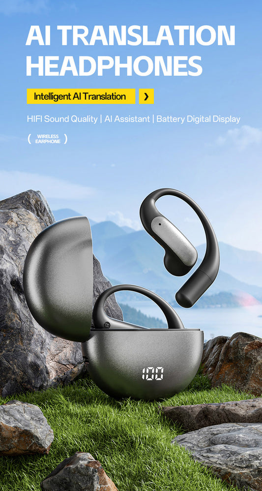 M118 AI Translator Earbuds Simultaneous Interpretation Instant Multi Conutries Translation Bluetooth Wireless Earphones Headsets