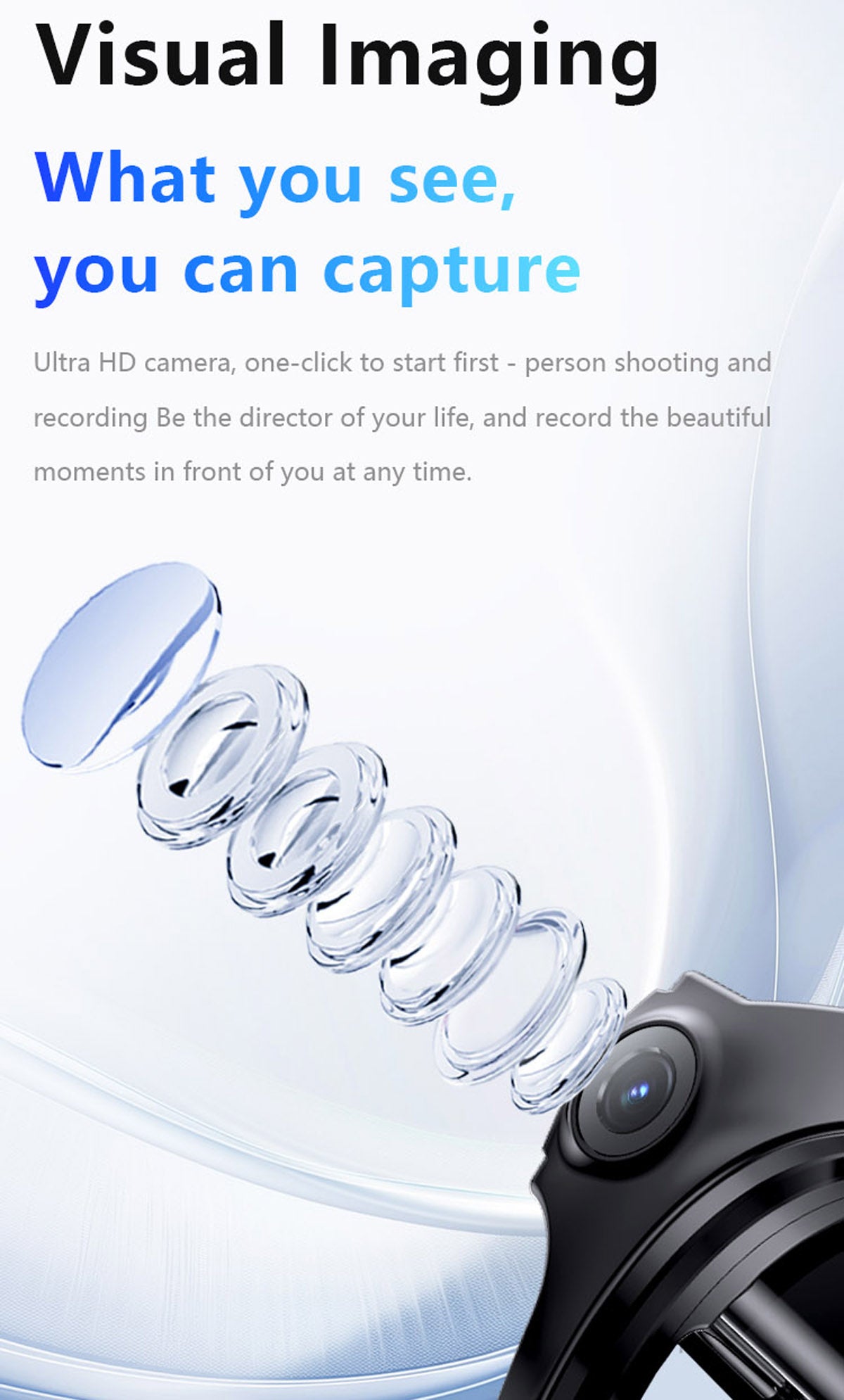 Ai106 Smart Glasses with Bluetooth and AI Translator Voice Control 6MP Camera WIFI Bluetooth Connectivity Touchscreen Real-time Translation