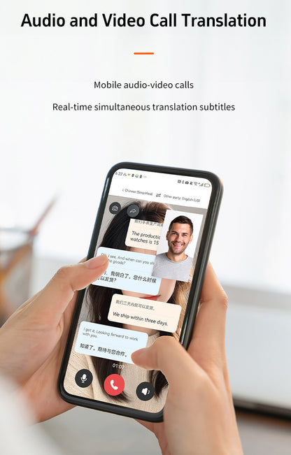 AI-102 Mobile Translation Assistant with Bluetooth 5.4, Real-time Translation, 6-Day Battery Life
